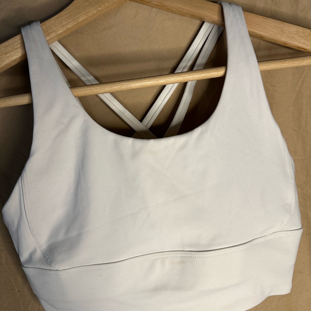 Women's White Sports Bra